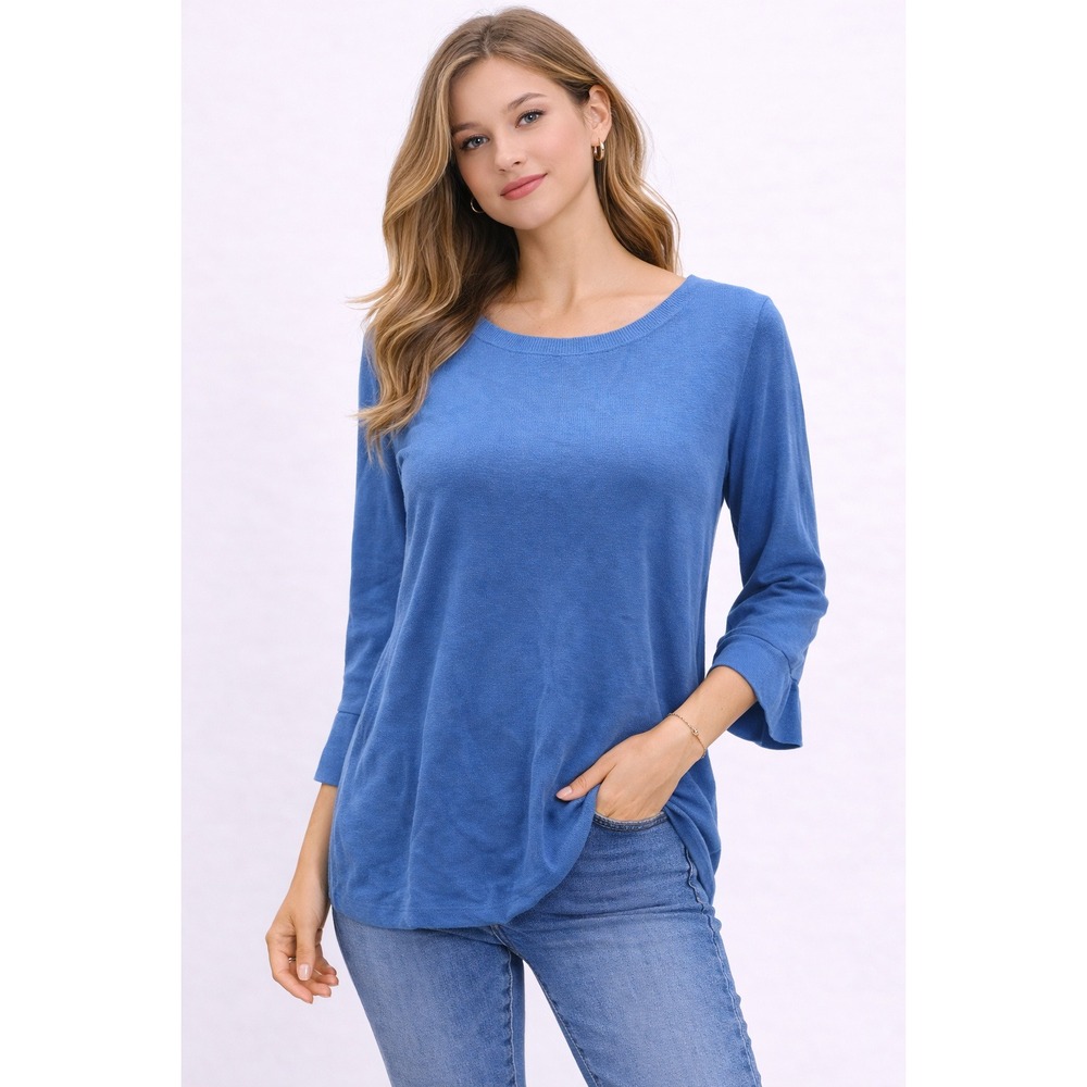 Talbots Blue Women's 3/4 Sleeve Sweater Top Size‎ M